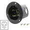 Ac Works Flanged Locking Inlet, 20 A, 250V AC, Screw Terminals, Black ASINL620P - alternate 4